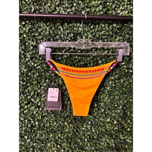 Free People It’s Now Cool The String Pant Bikini Bottom Heatwave Orange Sz Small - Picture 7 of 7